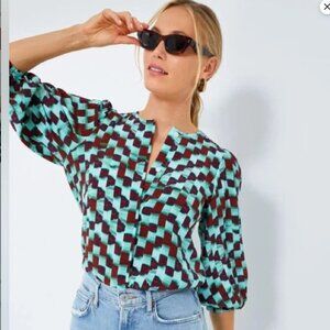 NWT Hunter Bell Finely Blouse Subway Tile sz large